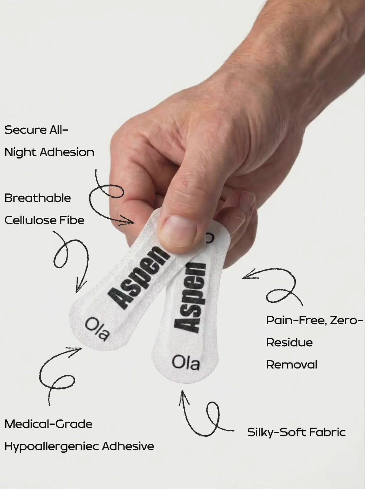 How to apply OlaAspen nasal strips